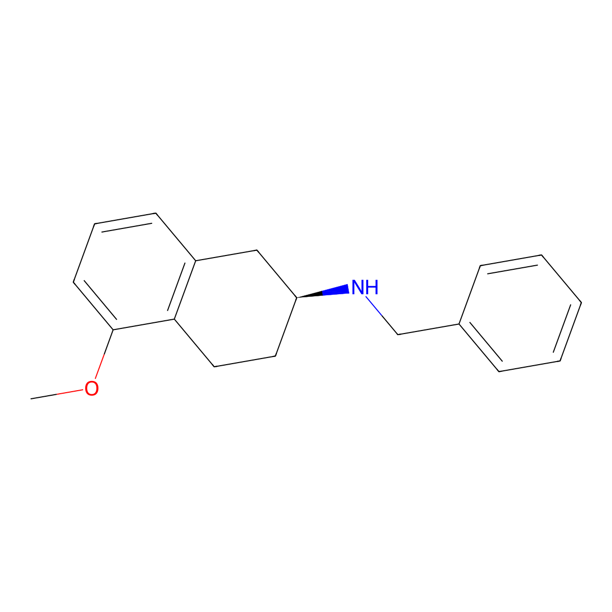 (2S)-N-benzyl-5-methoxy-1,2,3,4-tetrahydronaphthalen-2-amine molecular structure, CAS 58349-23-8