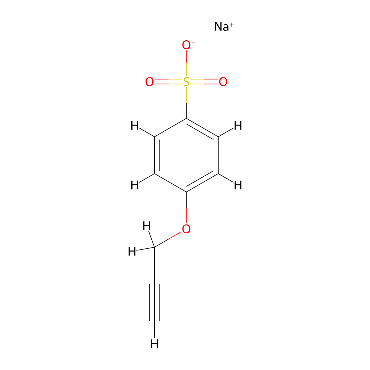 Sodium 4-(prop-2-yn-1-yloxy)benzene-1-sulfonate molecular structure, CAS 58349-74-9