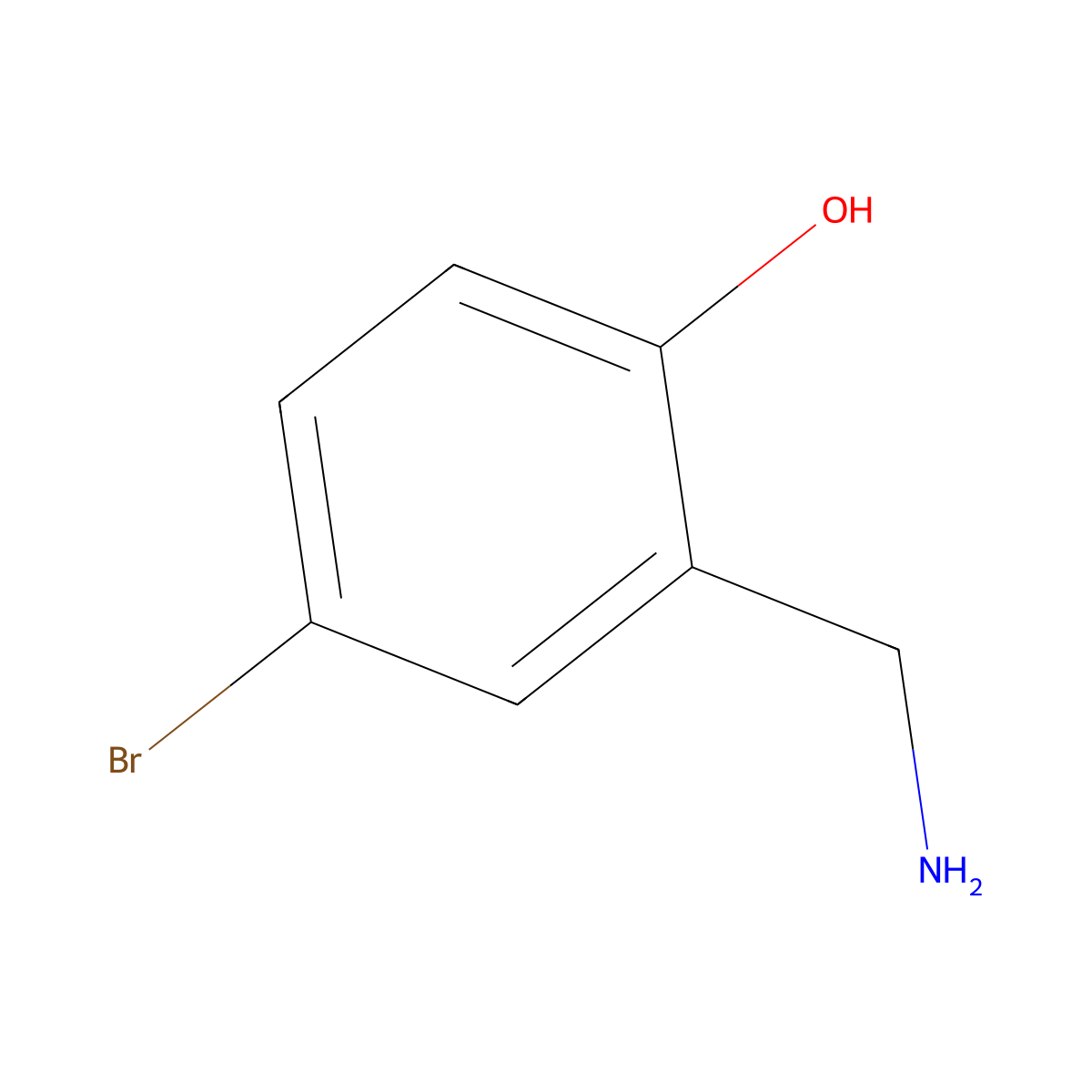 2-(Aminomethyl)-4-bromophenol molecular structure, CAS 58349-96-5