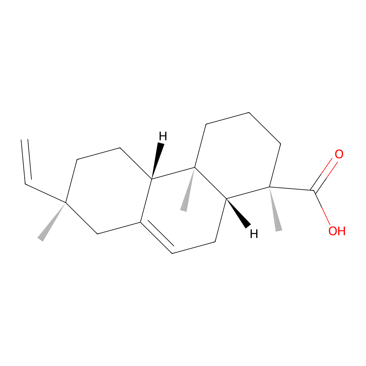 Isopimaric Acid molecular structure, CAS 5835-26-7