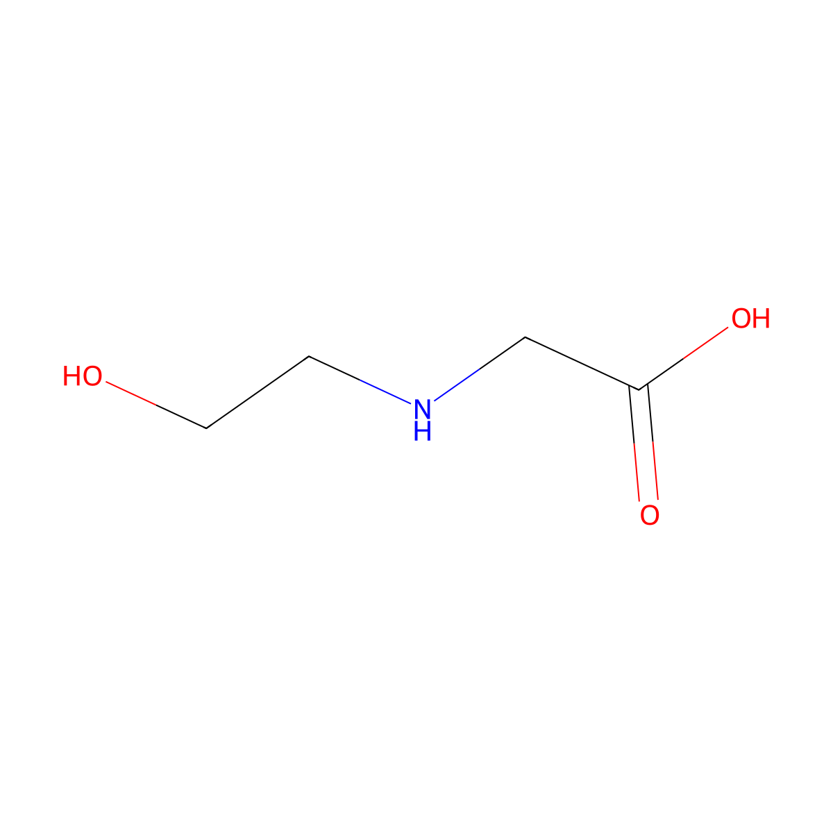 N-(2-Hydroxyethyl)glycine molecular structure, CAS 5835-28-9