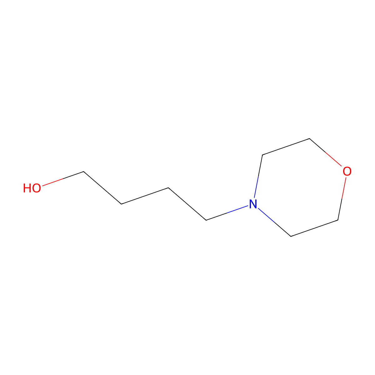 4-(4-Morpholinyl)-1-butanol molecular structure, CAS 5835-79-0