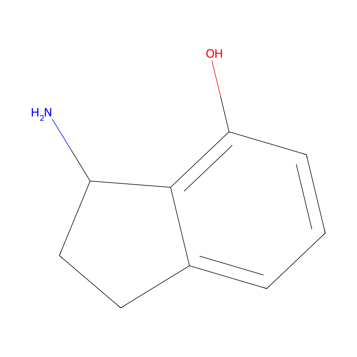 3-amino-2,3-dihydro-1H-inden-4-ol molecular structure, CAS 58350-01-9