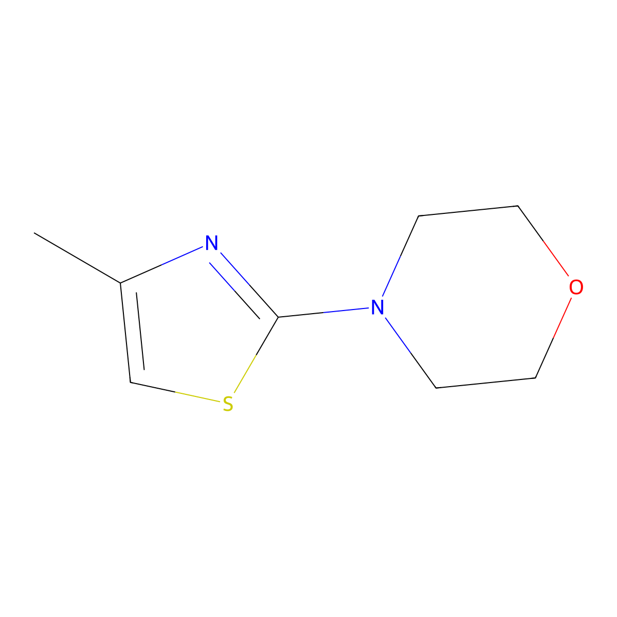 4-(4-Methyl-1,3-thiazol-2-yl)morpholine molecular structure, CAS 58350-40-6