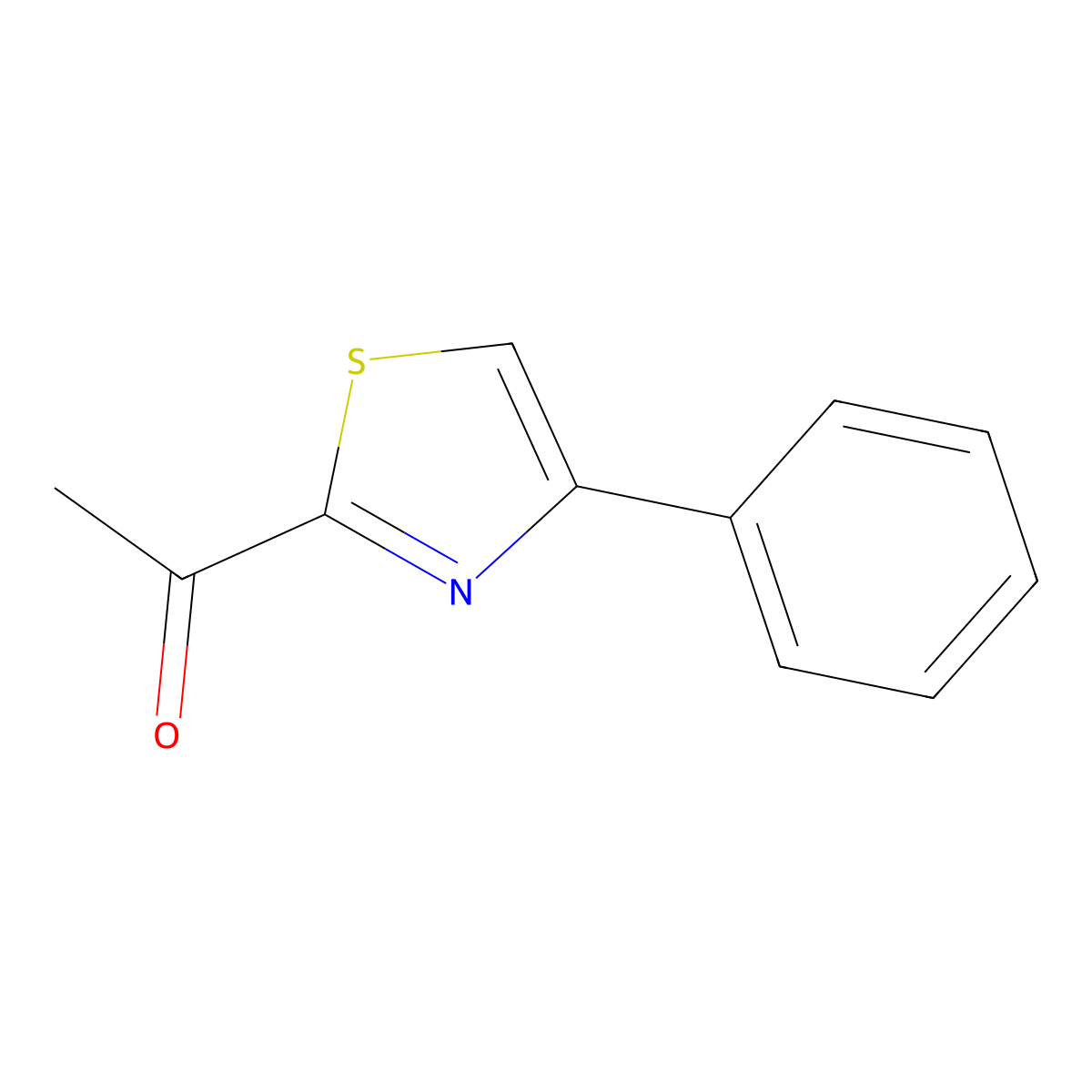 1-(4-Phenyl-1,3-thiazol-2-yl)ethan-1-one molecular structure, CAS 58351-05-6