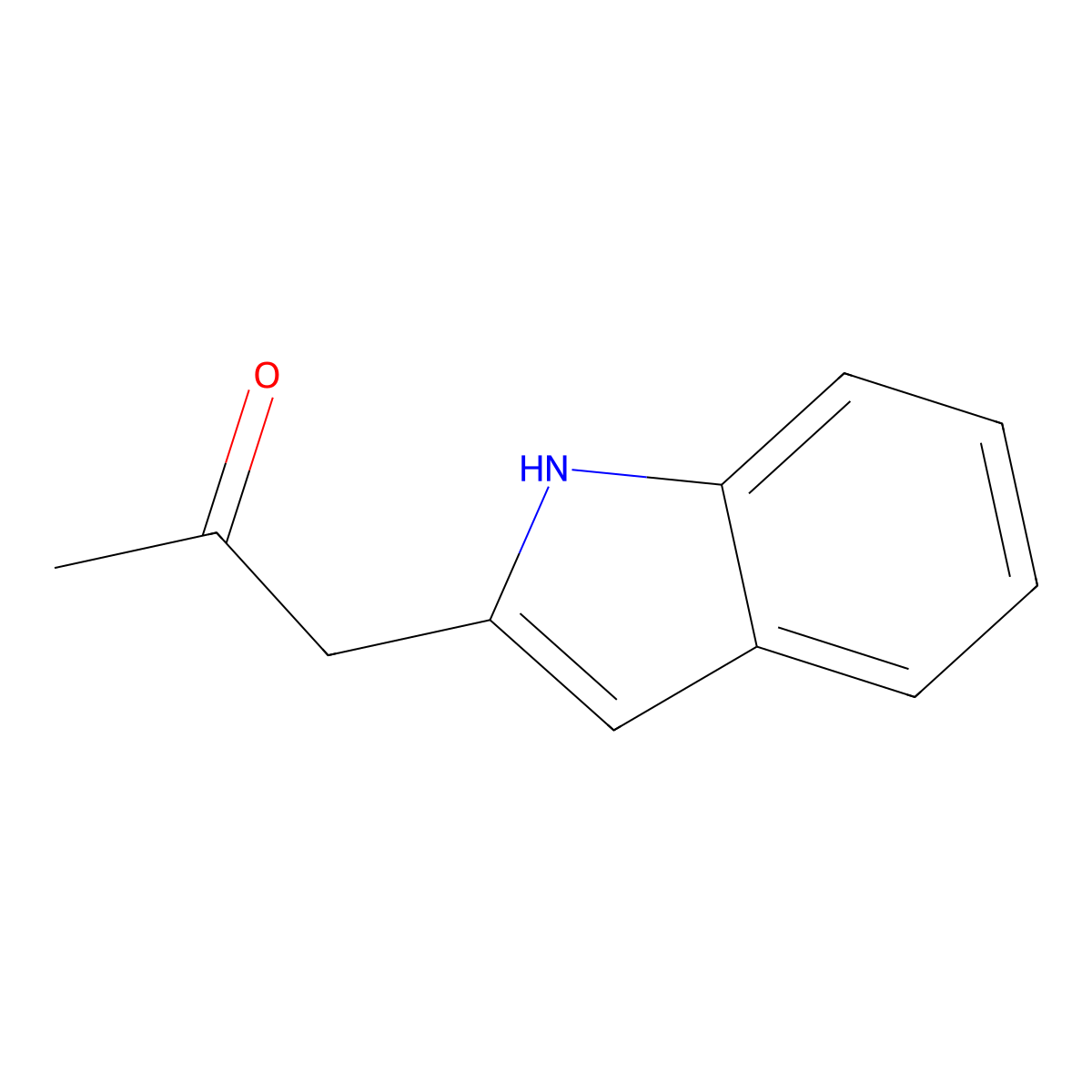 1-(1H-Indol-2-yl)propan-2-one molecular structure, CAS 58352-07-1