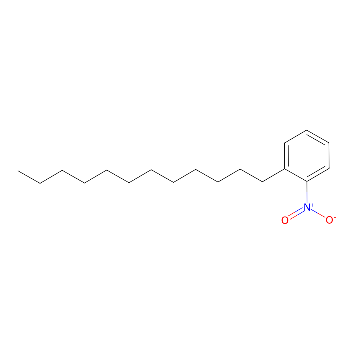 Benzene, dodecylnitro- molecular structure, CAS 58353-63-2