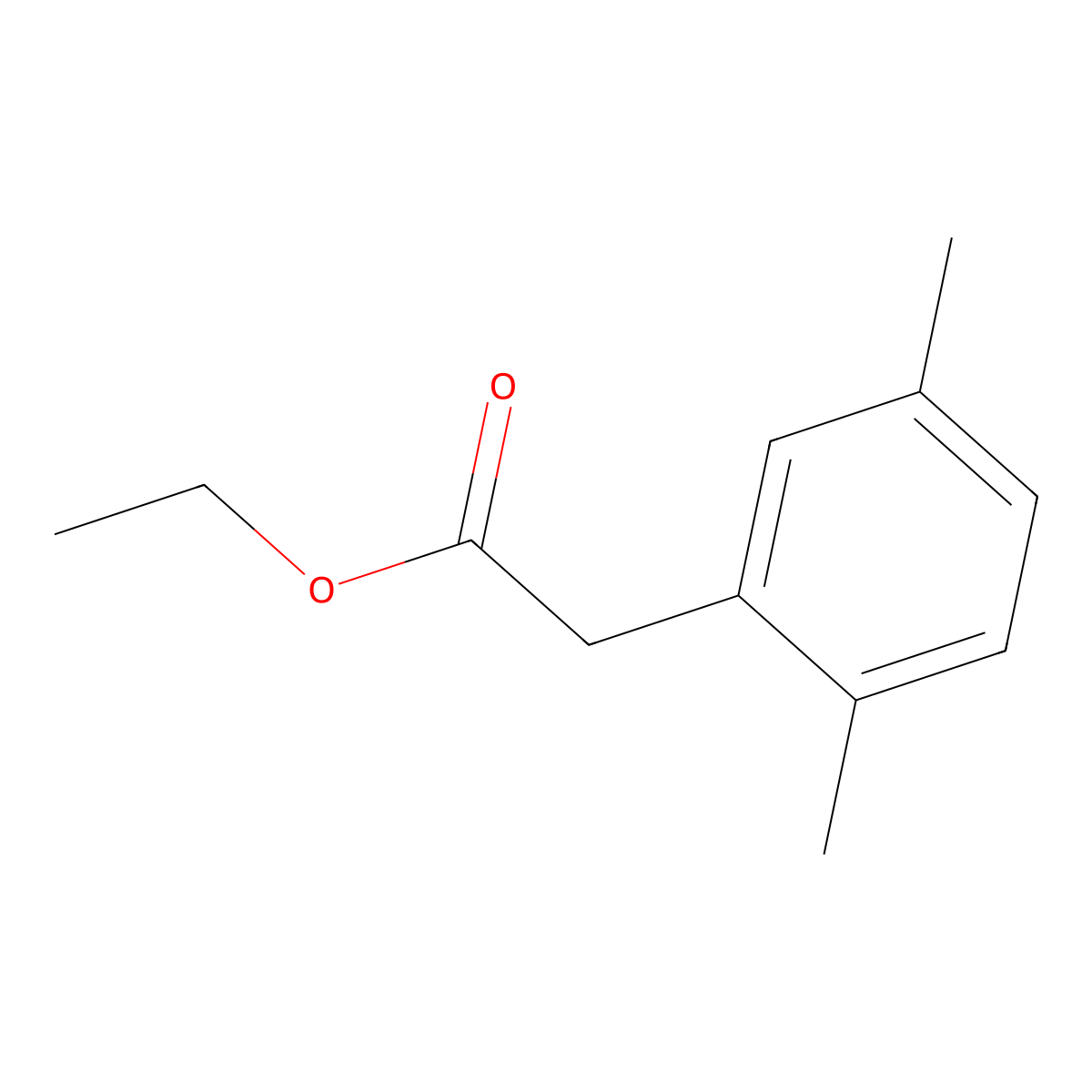 Ethyl 2,5-dimethylphenylacetate molecular structure, CAS 58358-37-5