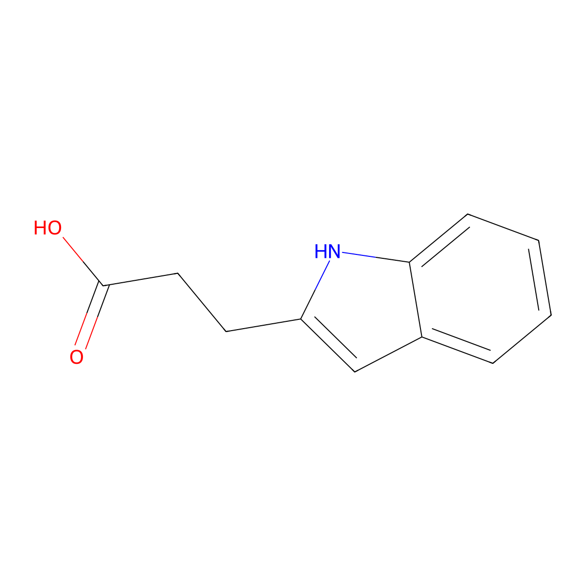 3-(1H-Indol-2-yl)propanoic acid molecular structure, CAS 5836-08-8