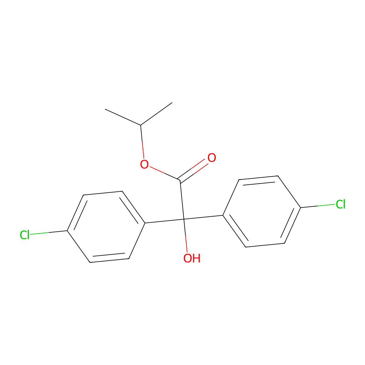 Chloropropylate molecular structure, CAS 5836-10-2