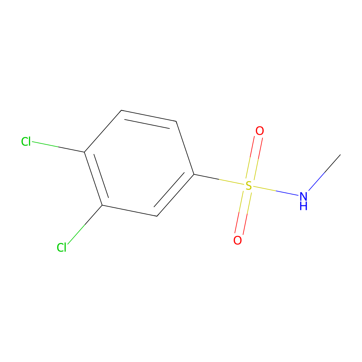 3,4-dichloro-N-methylbenzenesulfonamide molecular structure, CAS 5836-54-4