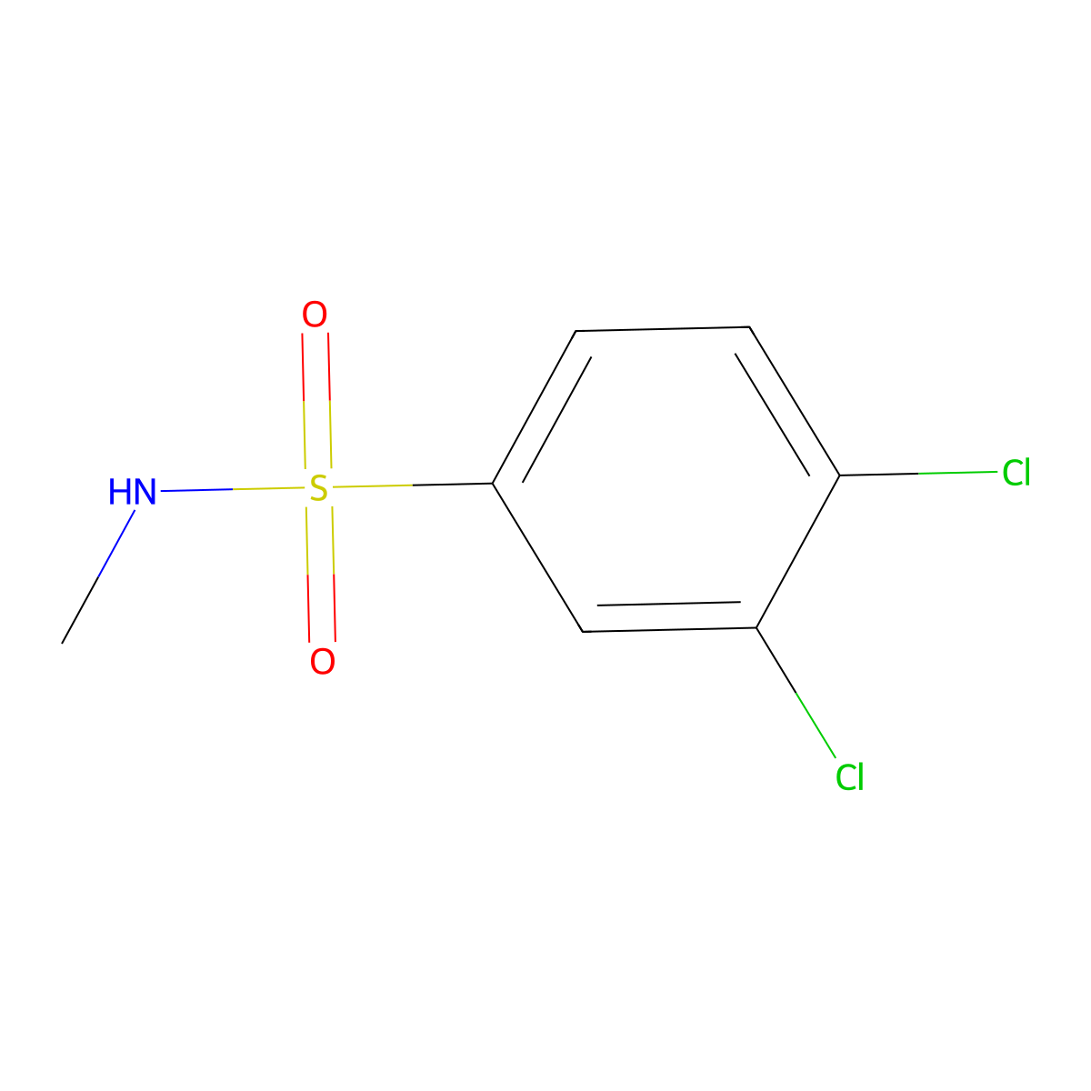3,4-dichloro-N-methylbenzenesulfonamide molecular structure, CAS 5836-54-4