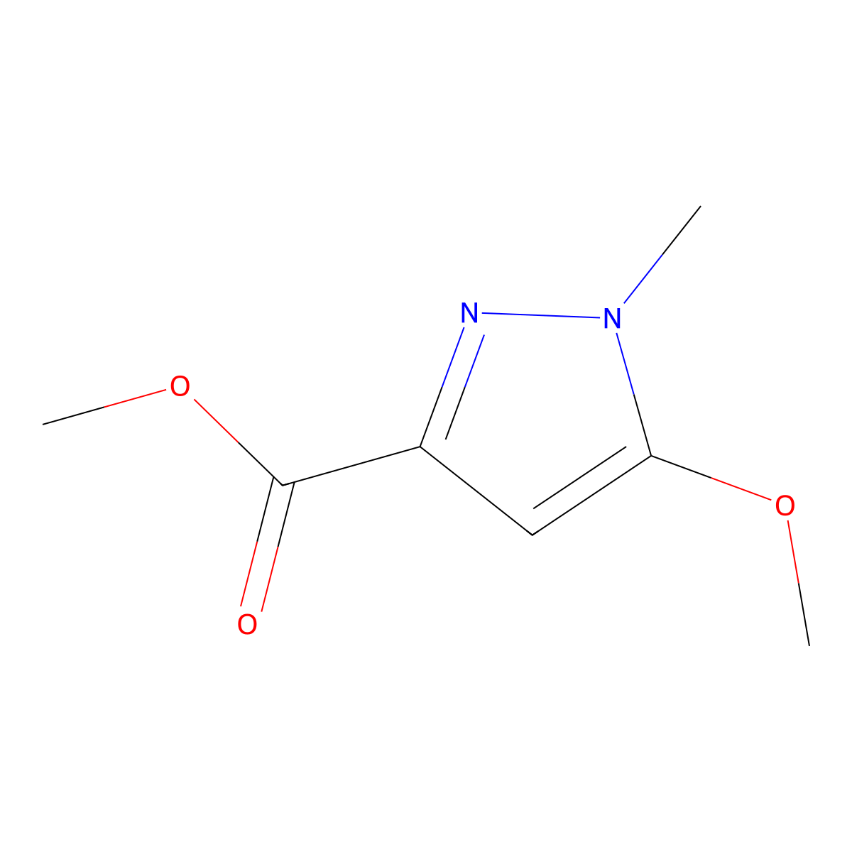 Methyl 5-methoxy-1-methyl-1h-pyrazole-3-carboxylate molecular structure, CAS 58364-91-3