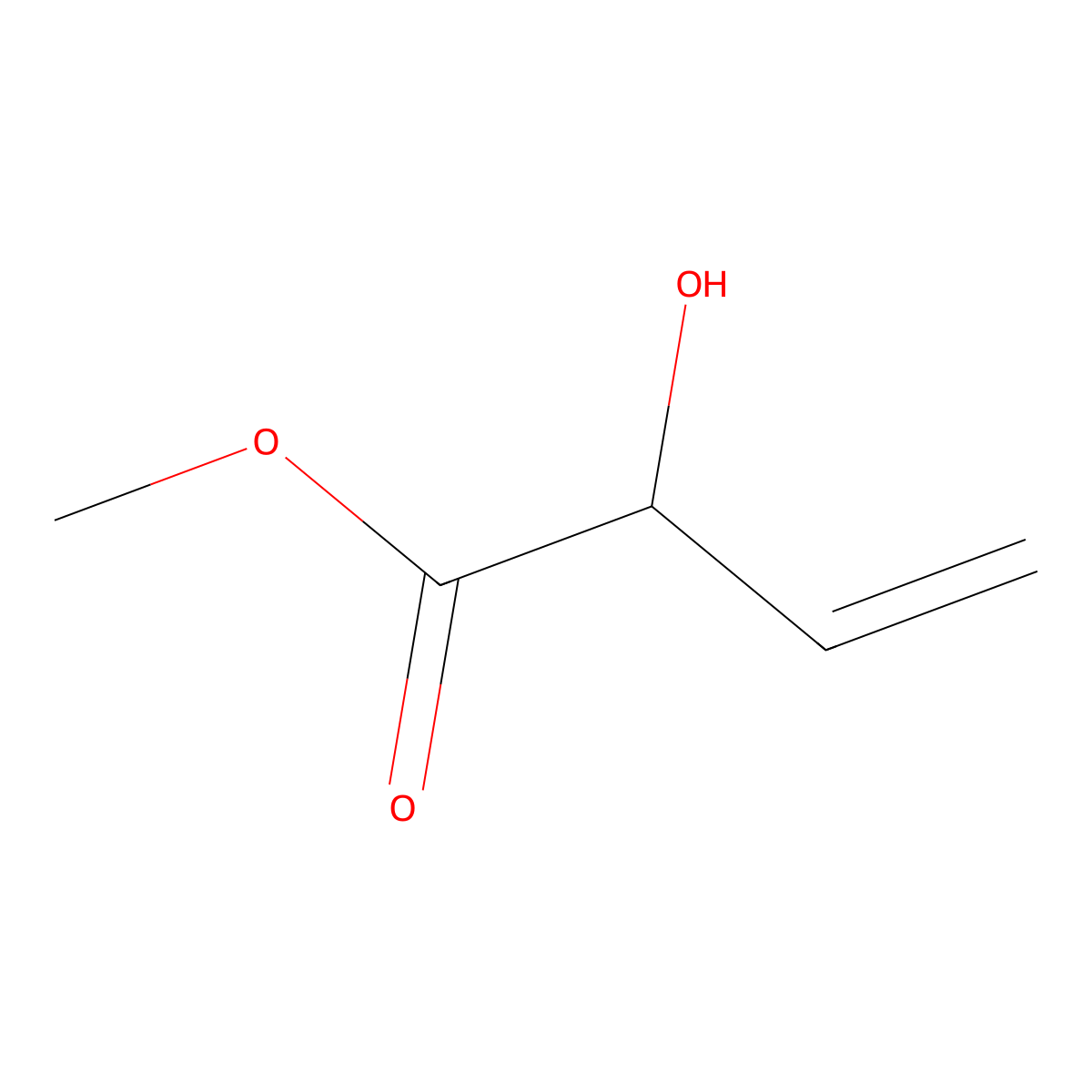 Methyl 2-hydroxybut-3-enoate molecular structure, CAS 5837-73-0