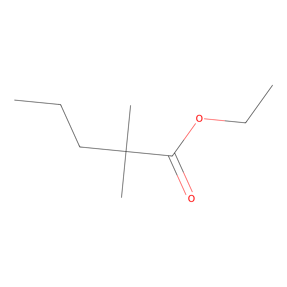 Ethyl 2,2-dimethylpentanoate molecular structure, CAS 5837-93-4
