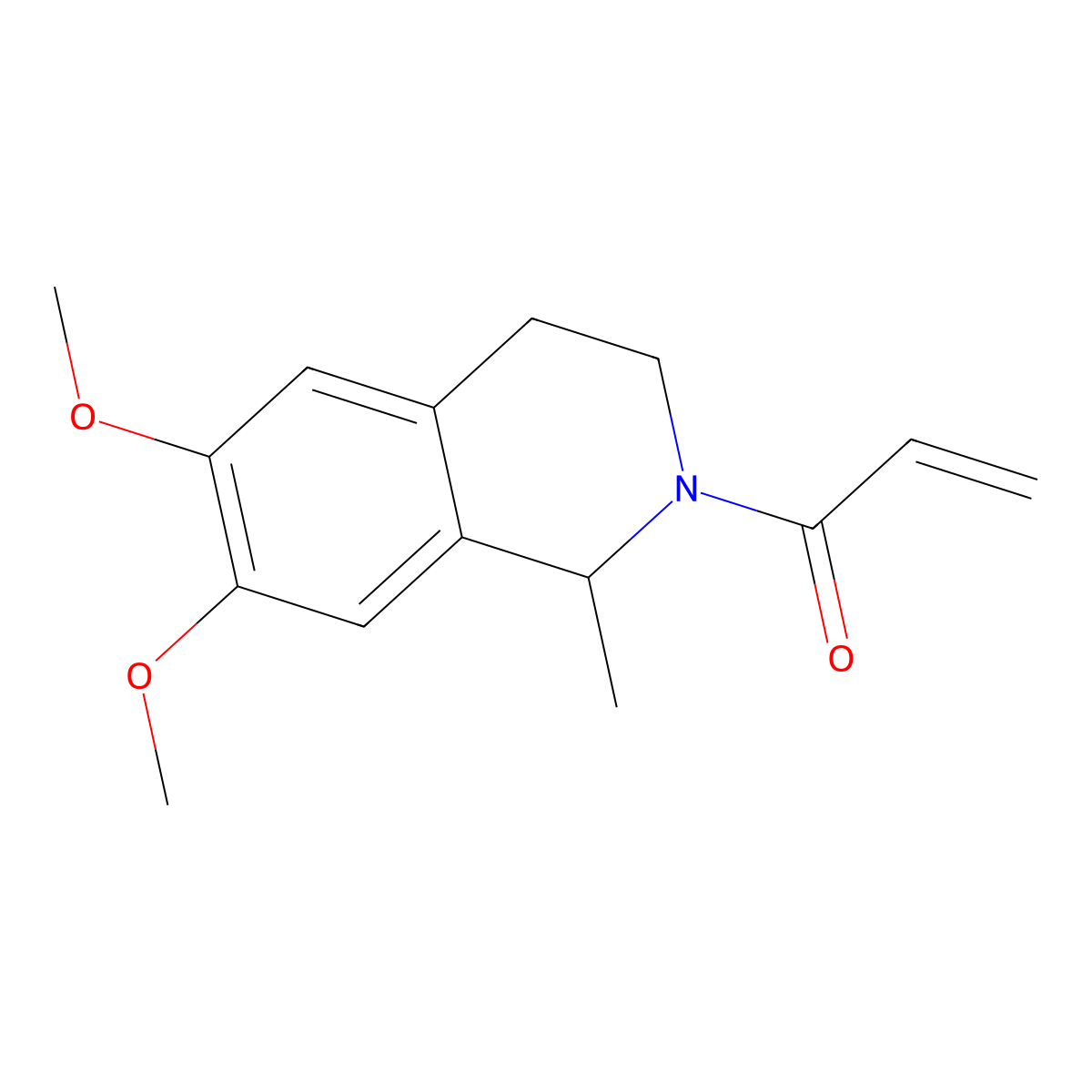 1-(6,7-Dimethoxy-1-methyl-1,2,3,4-tetrahydroisoquinolin-2-yl)prop-2-en-1-one molecular structure, CAS 58374-58-6