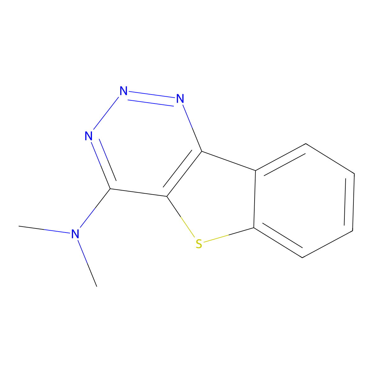 N,N-dimethyl-[1]benzothiolo[3,2-d]triazin-4-amine molecular structure, CAS 58374-99-5