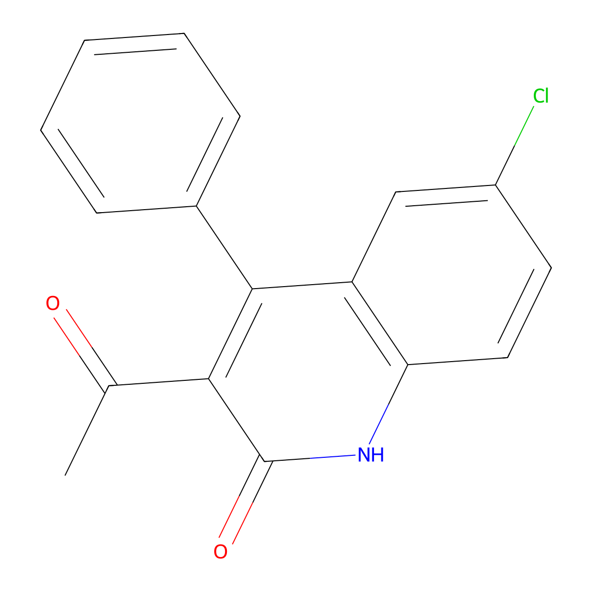 1-(6-Chloro-2-hydroxy-4-phenylquinolin-3-yl)ethanone molecular structure, CAS 58375-08-9