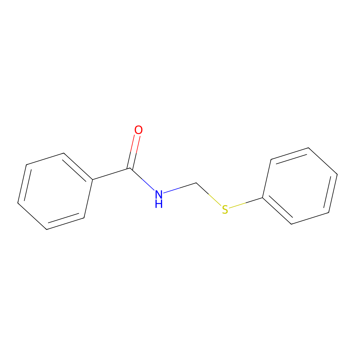 Benzamide, N-[(phenylthio)methyl]- molecular structure, CAS 58379-67-2
