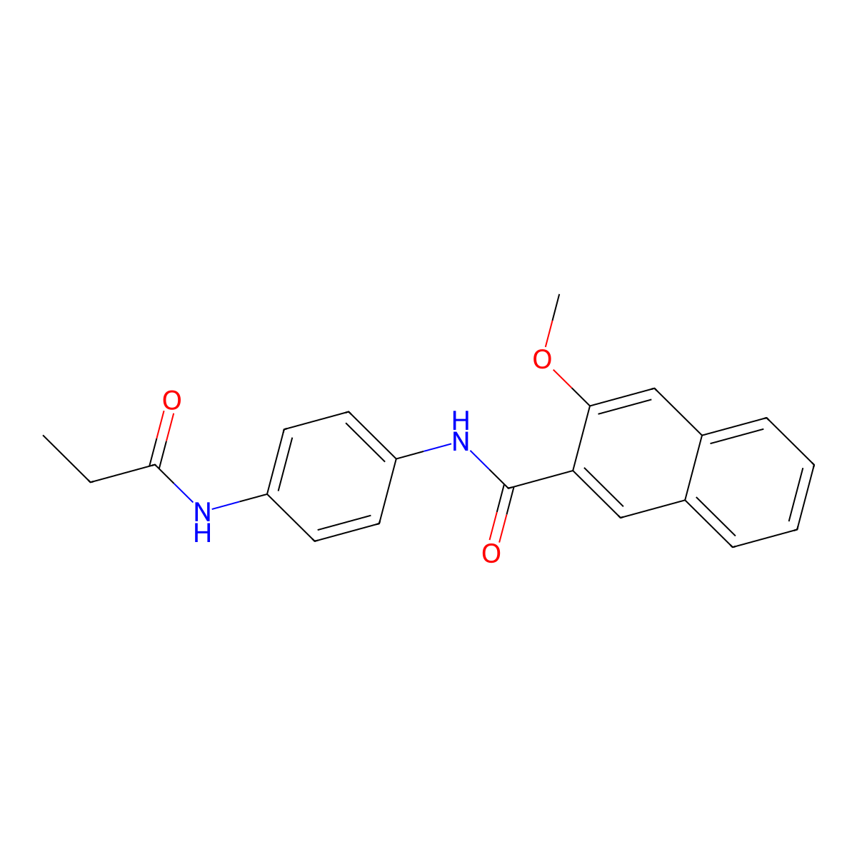 3-methoxy-N-[4-(propanoylamino)phenyl]naphthalene-2-carboxamide molecular structure, CAS 5838-24-4