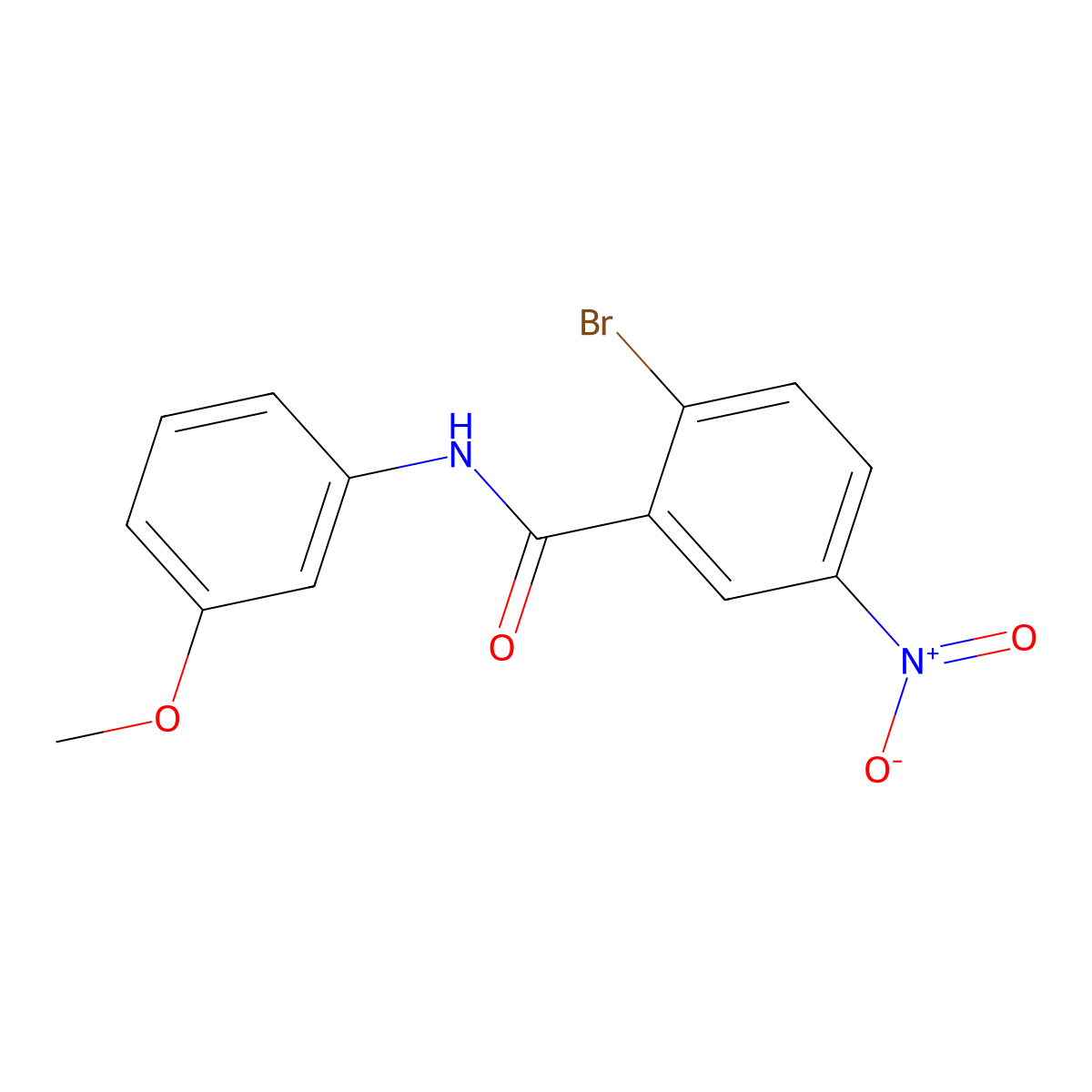 2-bromo-N-(3-methoxyphenyl)-5-nitrobenzamide molecular structure, CAS 5838-61-9