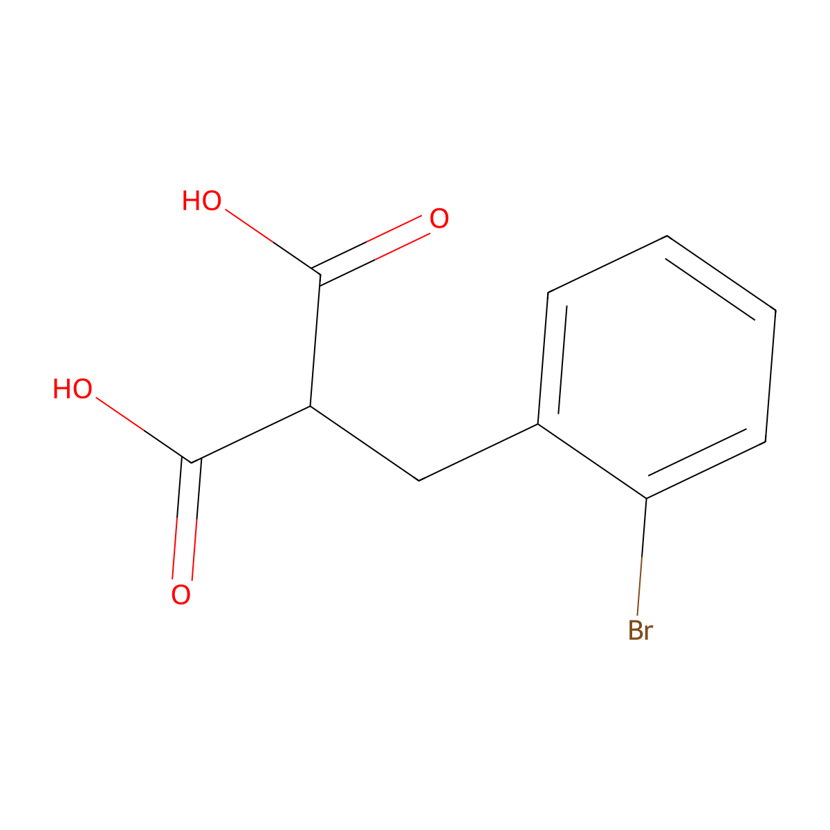 2-[(2-bromophenyl)methyl]propanedioic Acid molecular structure, CAS 58380-12-4