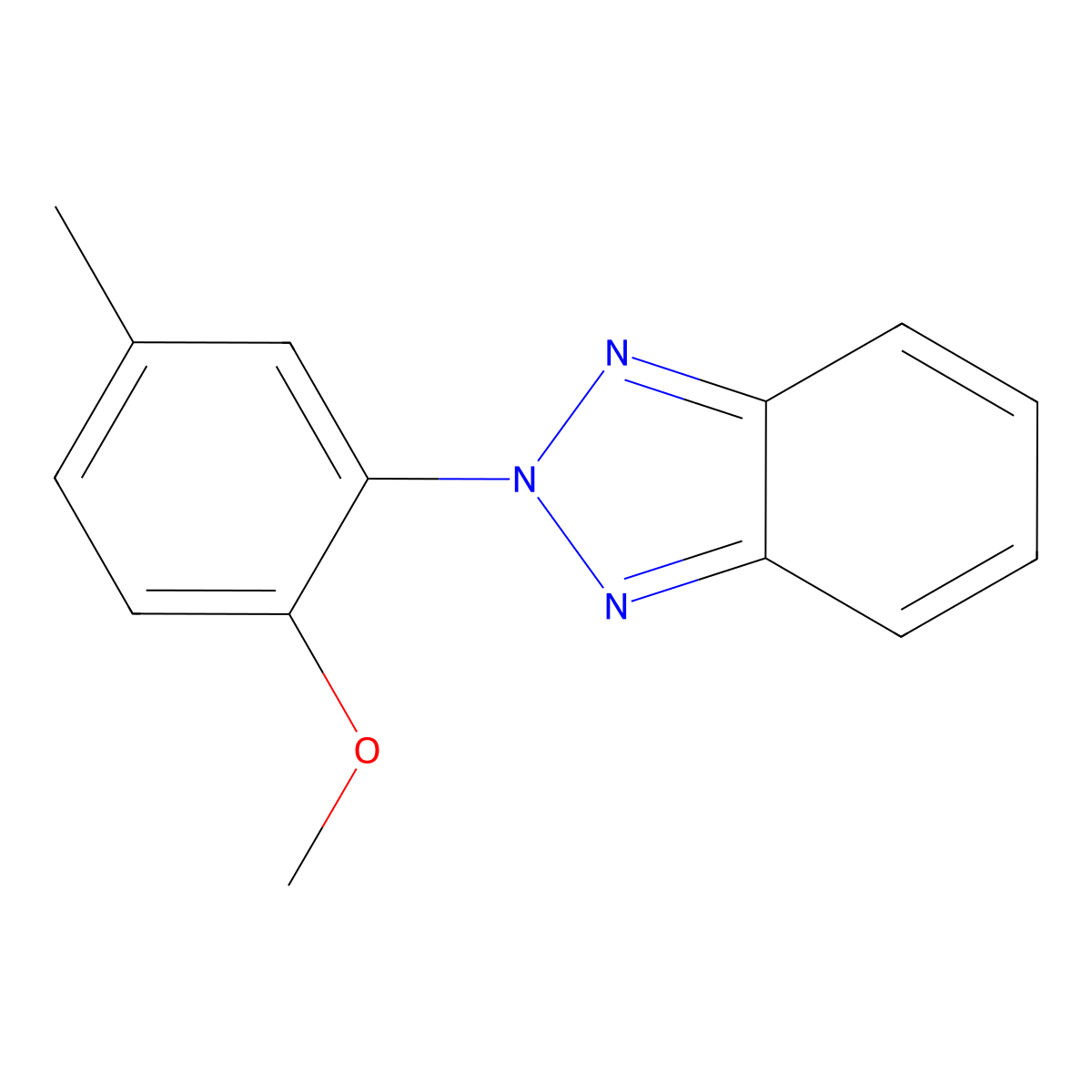 2-(2-Methoxy-5-methylphenyl)benzotriazole molecular structure, CAS 58380-86-2