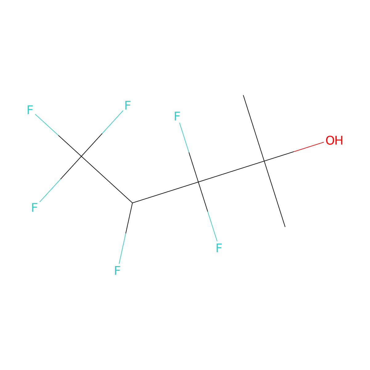 3,3,4,5,5,5-Hexafluoro-2-methylpentan-2-ol molecular structure, CAS 58380-92-0