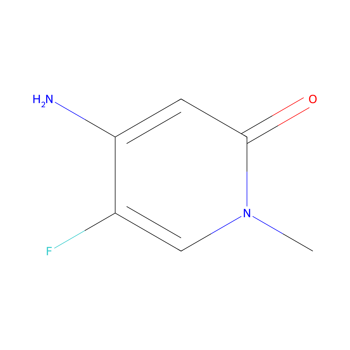4-Amino-5-fluoro-1-methyl-1,2-dihydropyridin-2-one molecular structure, CAS 58381-10-5