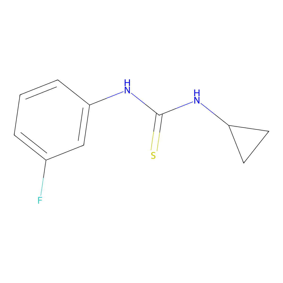 1-Cyclopropyl-3-(3-fluorophenyl)thiourea molecular structure, CAS 583818-06-8