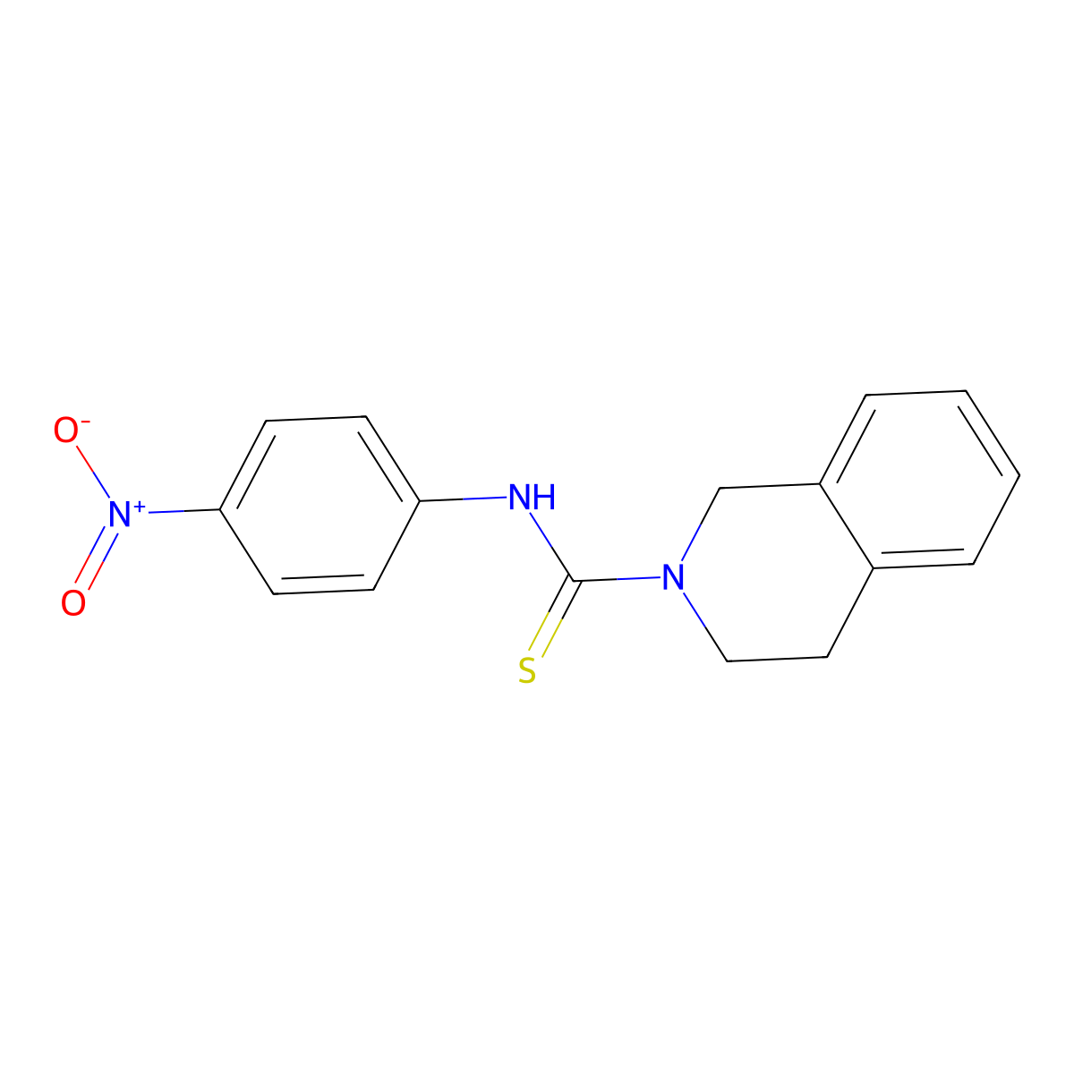 N-(4-nitrophenyl)-3,4-dihydro-2(1H)-isoquinolinecarbothioamide molecular structure, CAS 583820-27-3