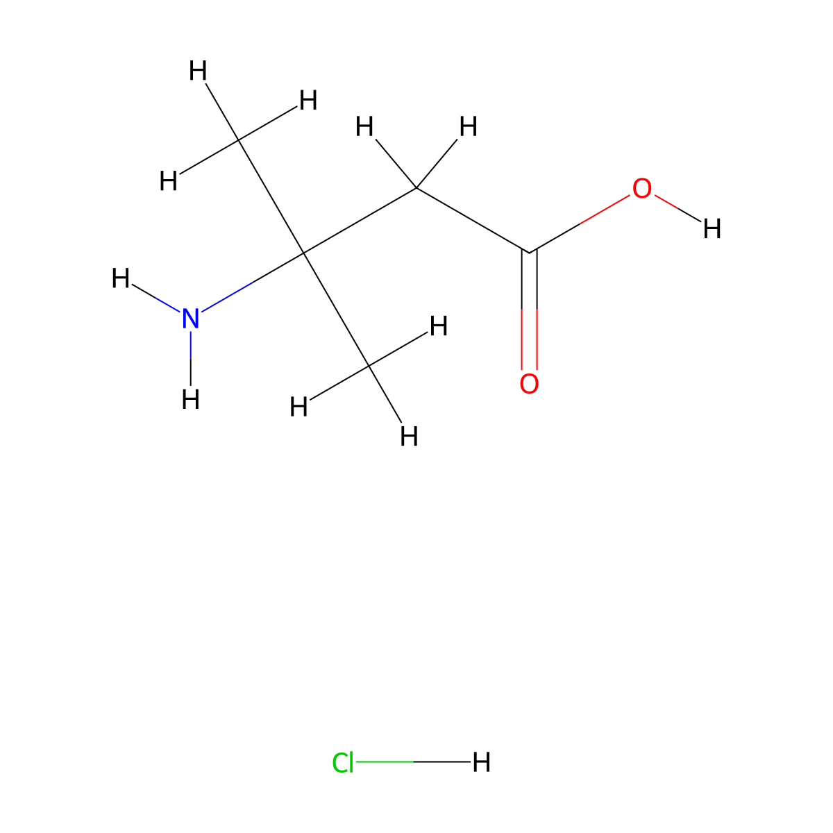 3-Amino-3-methylbutyric acid hydrochloride molecular structure, CAS 583823-94-3