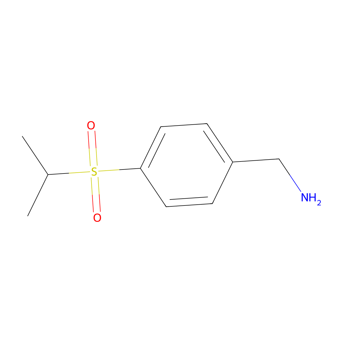 (4-(Isopropylsulfonyl)phenyl)methanamine molecular structure, CAS 583837-96-1
