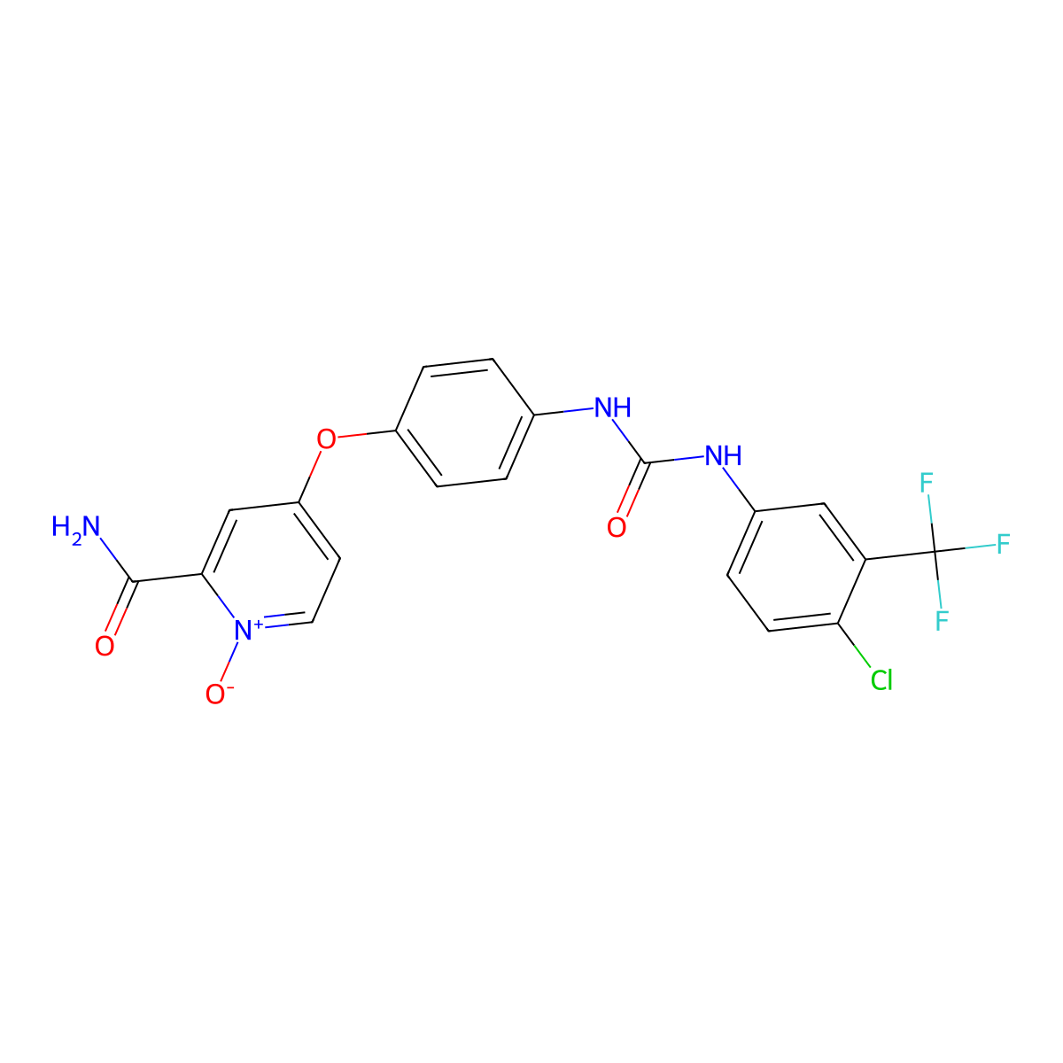 N-Desmethyl Sorafenib (Pyridine)-N-oxide molecular structure, CAS 583840-04-4