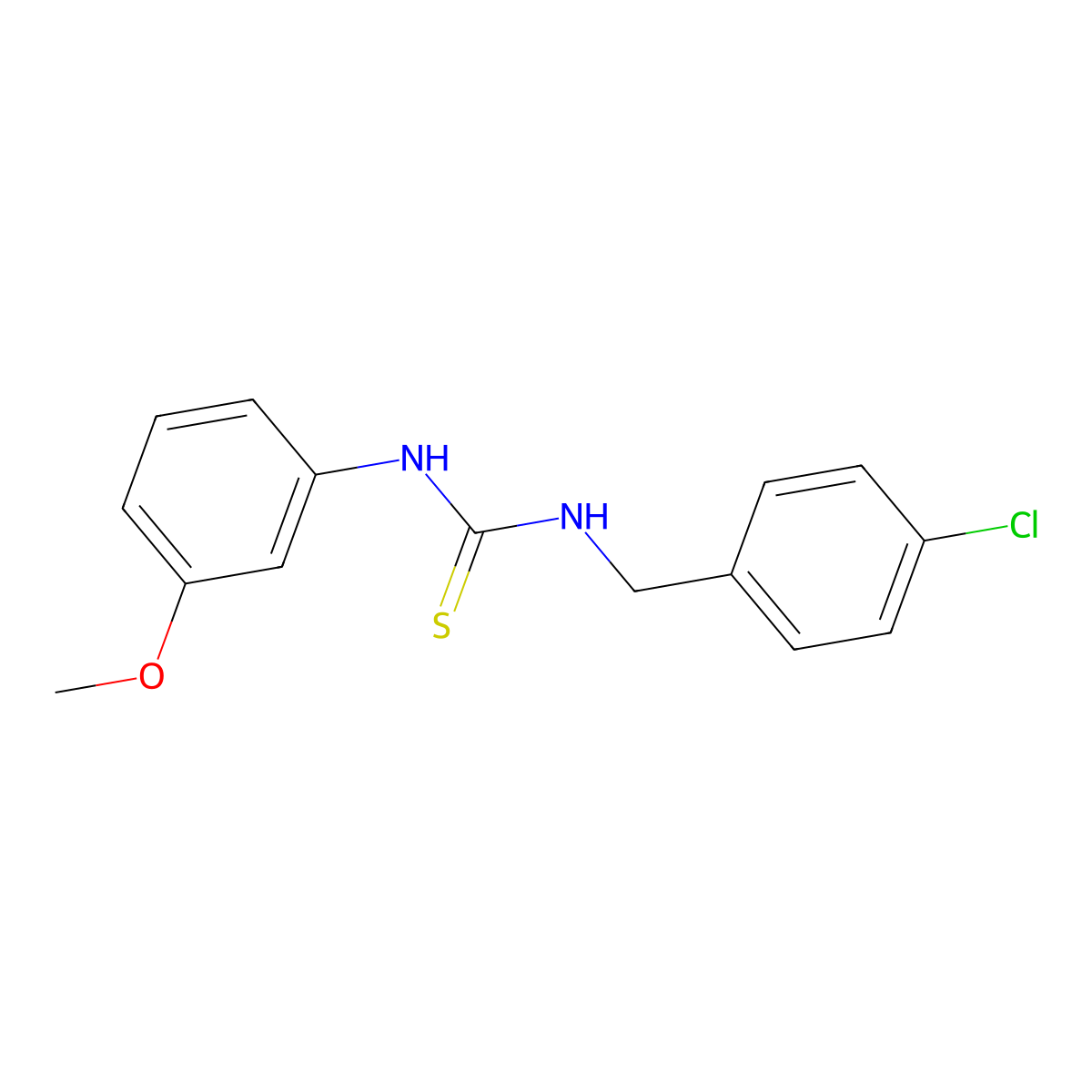 1-(4-Chlorobenzyl)-3-(3-methoxyphenyl)thiourea molecular structure, CAS 583843-57-6