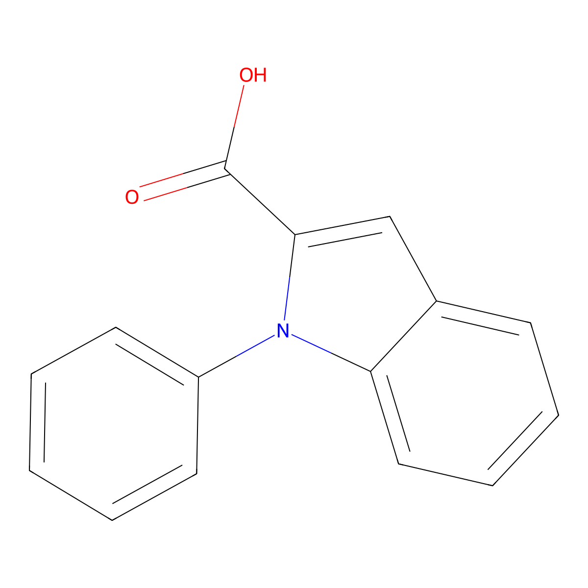 1-Phenyl-1H-Indole-2-Carboxylic Acid molecular structure, CAS 58386-33-7