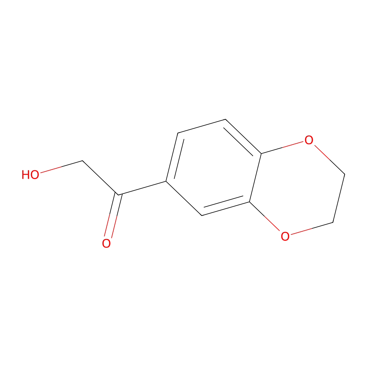 1-(2,3-Dihydro-1,4-benzodioxin-6-yl)-2-hydroxyethanone molecular structure, CAS 583860-52-0