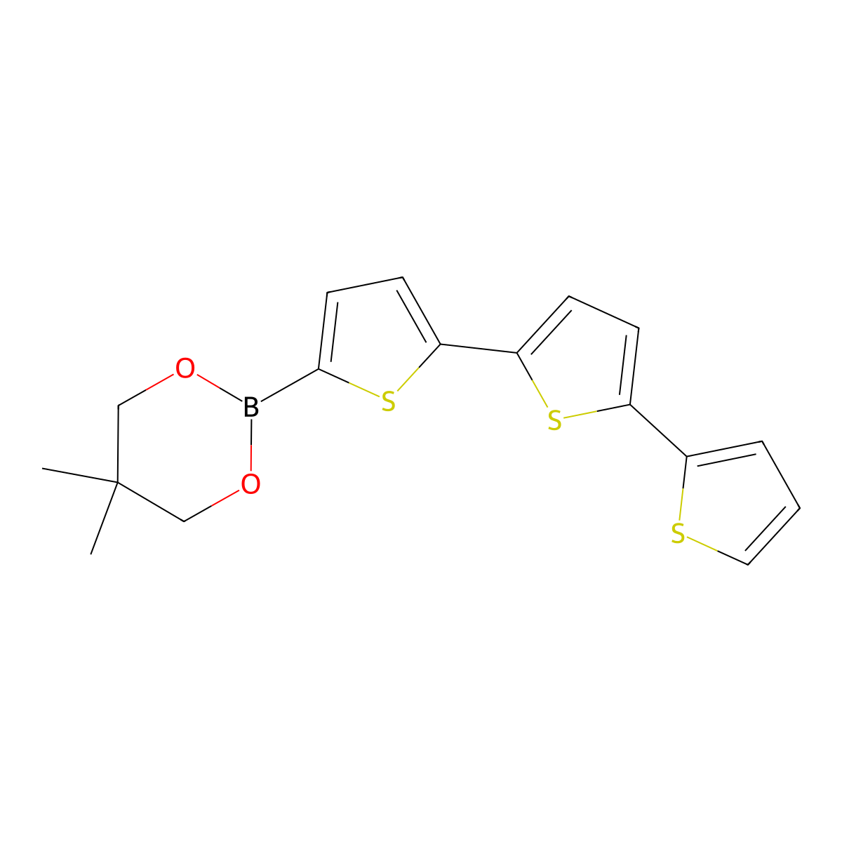 1,3,2-Dioxaborinane, 5,5-dimethyl-2-[2,2':5',2''-terthiophen]-5-yl- molecular structure, CAS 583886-80-0