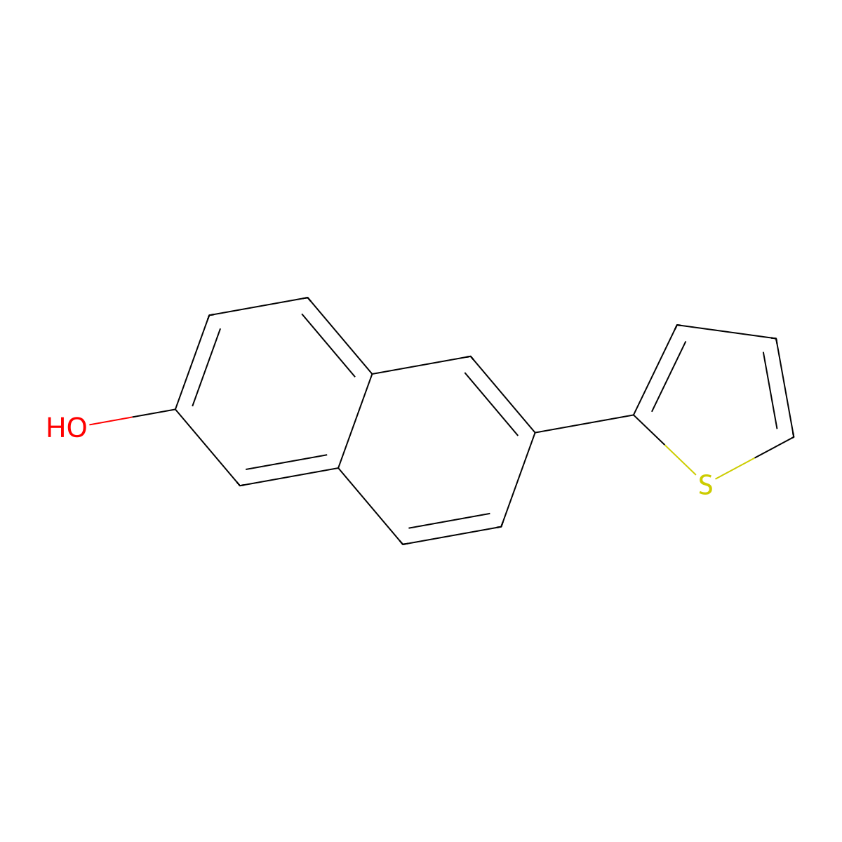6-(Thiophen-2-yl)naphthalen-2-ol molecular structure, CAS 583886-92-4