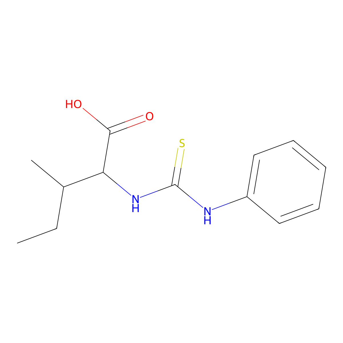 N-(phenylcarbamothioyl)isoleucine molecular structure, CAS 5839-71-4