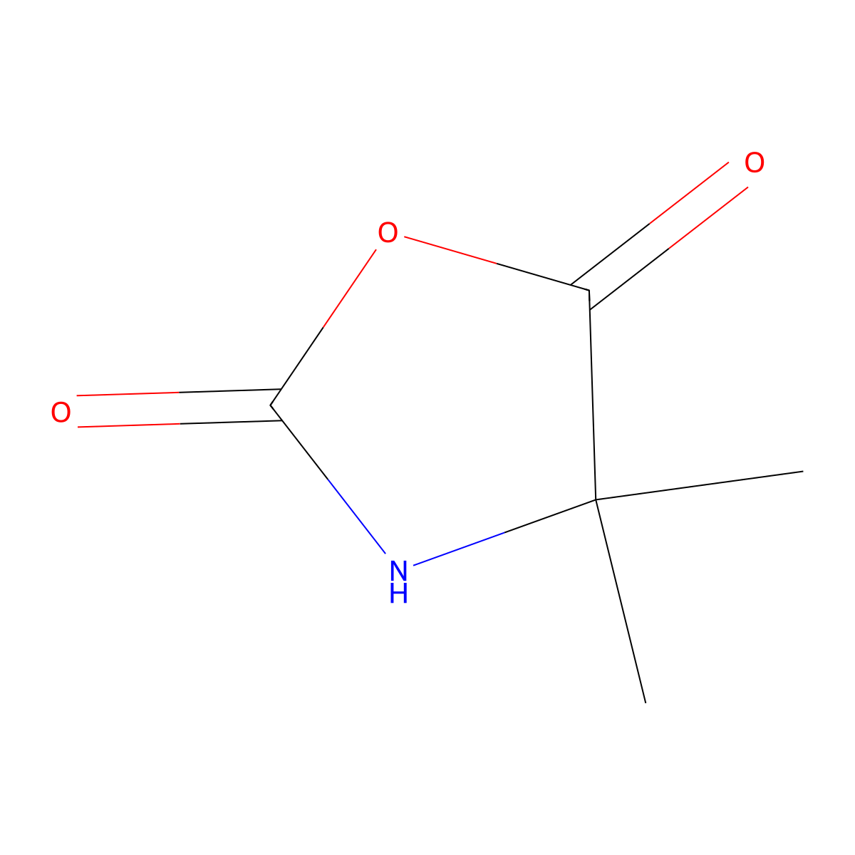4,4-Dimethyloxazolidine-2,5-dione molecular structure, CAS 5839-88-3