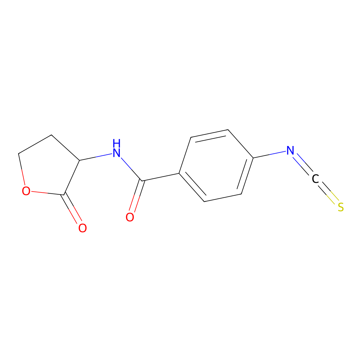 4-isothiocyanatobenzoyl-DL-homoserine lactone molecular structure, CAS 58394-58-4