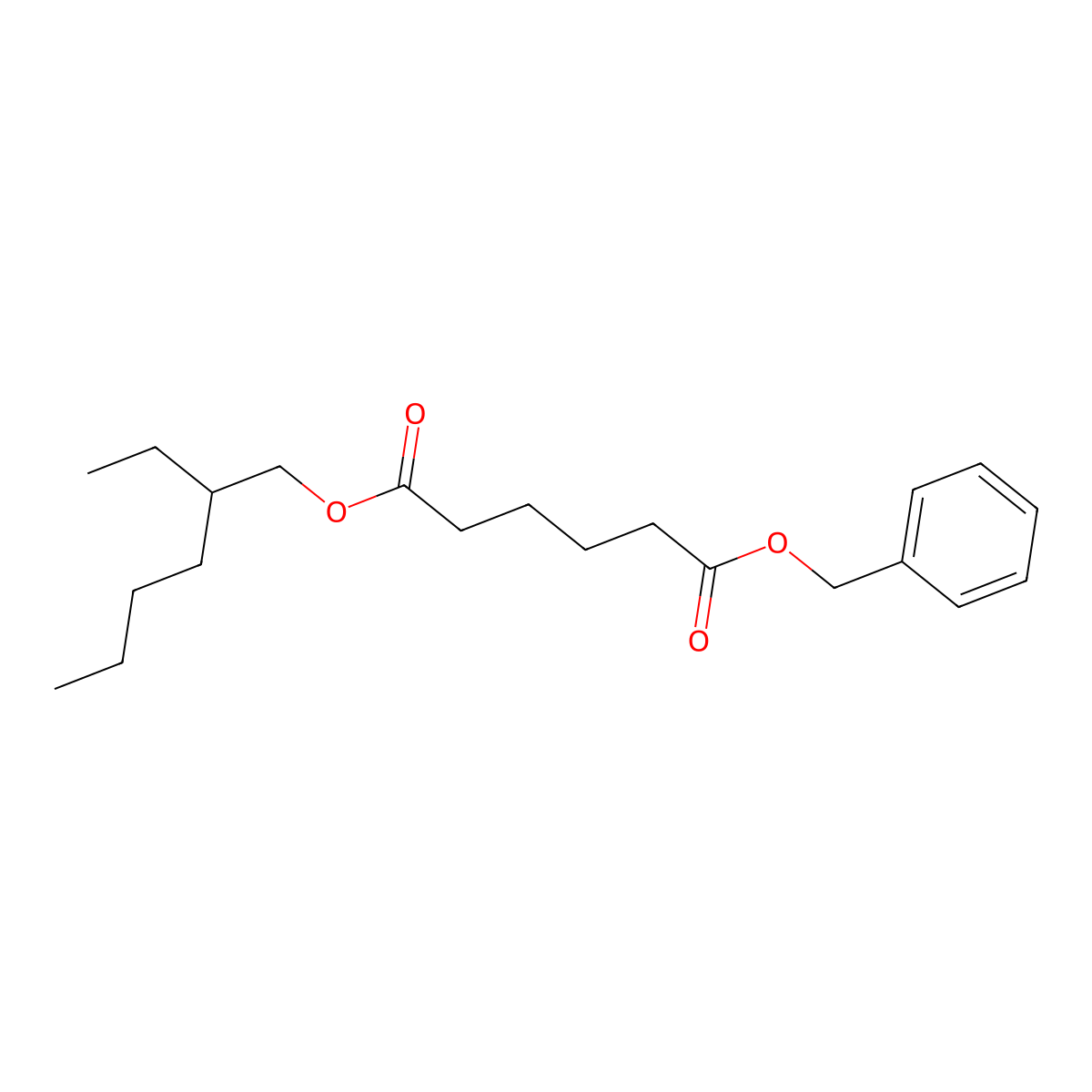 Benzyloctyl adipate molecular structure, CAS 58394-64-2