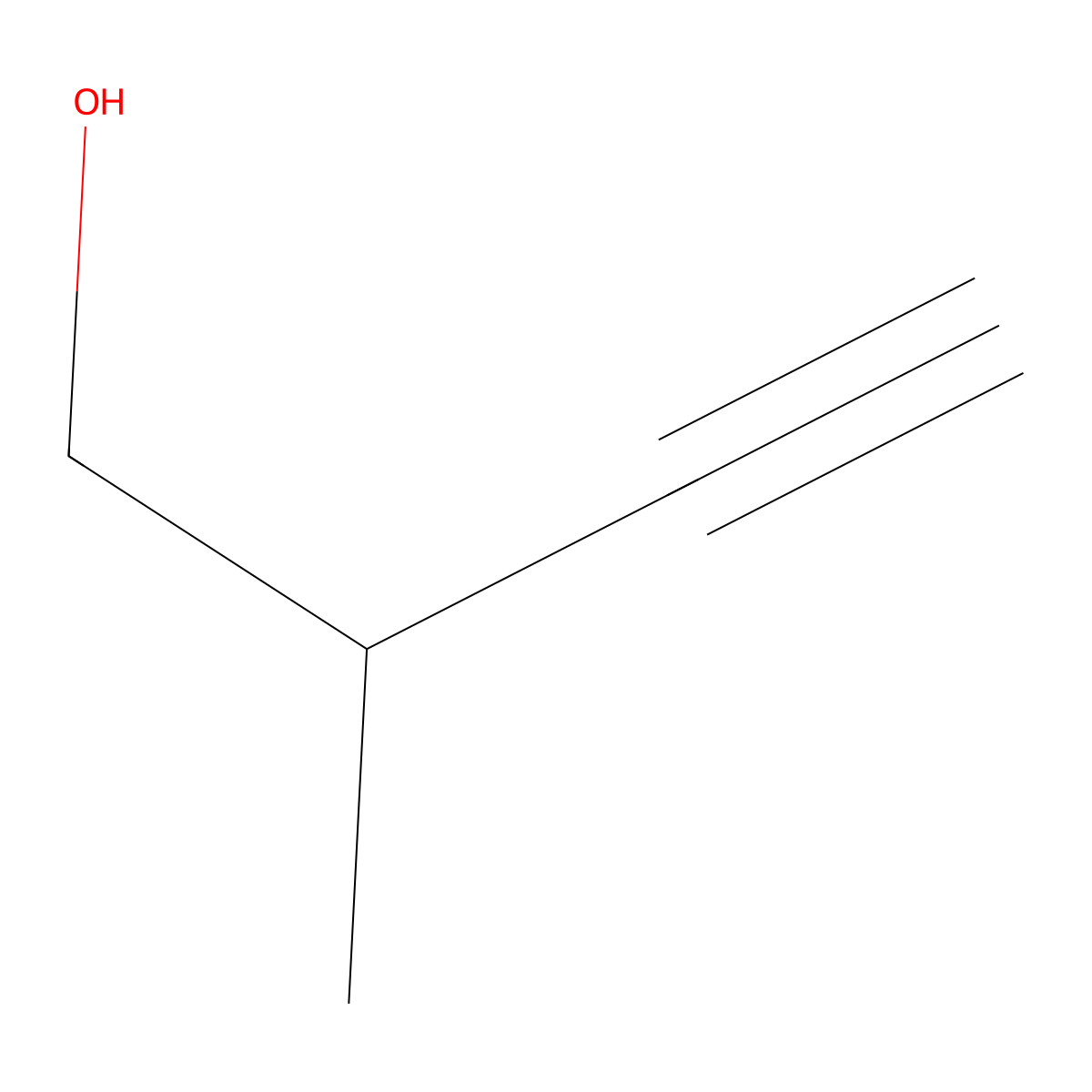 2-Methylbut-3-yn-1-ol molecular structure, CAS 584-00-9