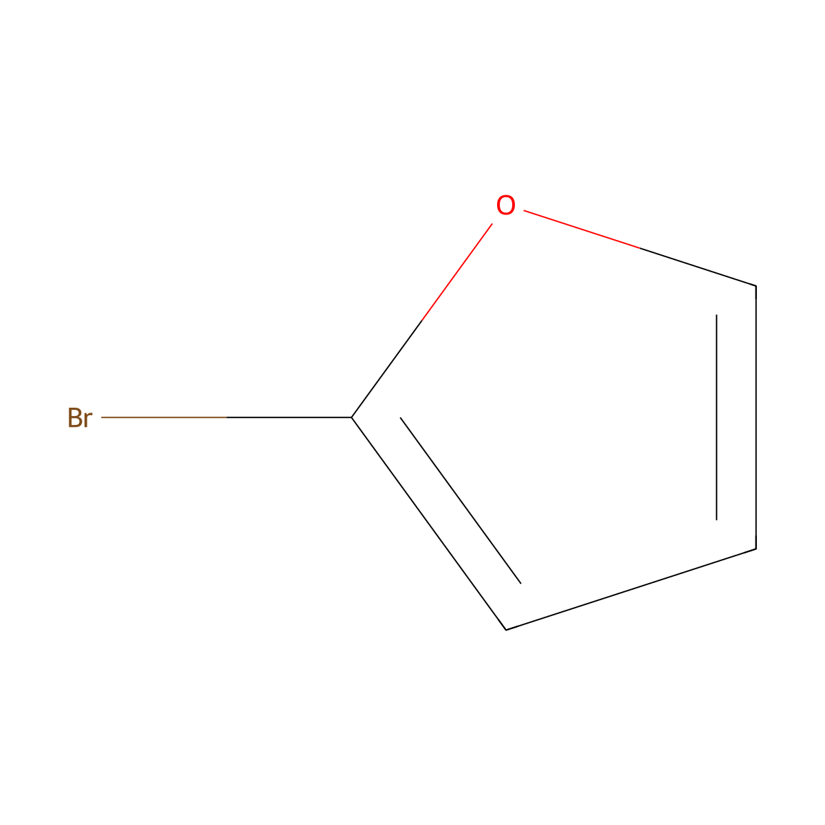 Furan, 2-bromo- molecular structure, CAS 584-12-3