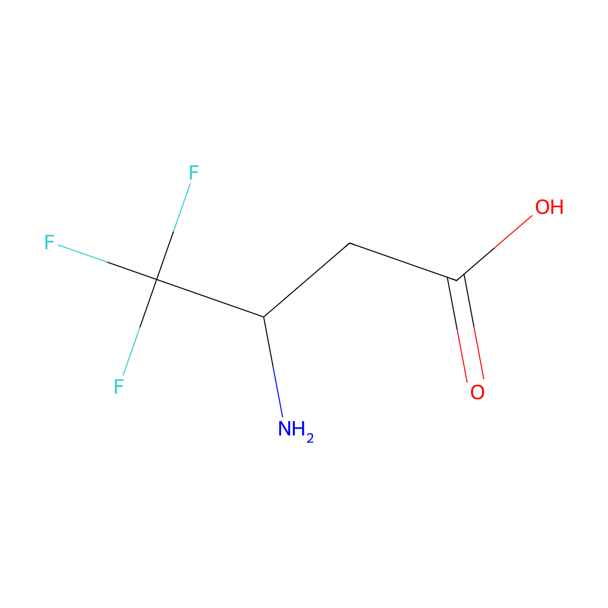 3-Amino-4,4,4-trifluorobutyric acid molecular structure, CAS 584-20-3