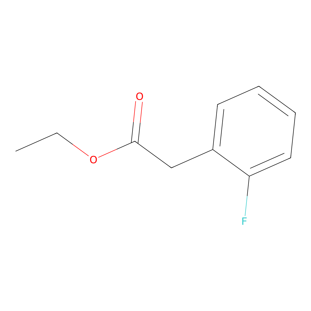 Ethyl 2-(2-fluorophenyl)acetate molecular structure, CAS 584-74-7