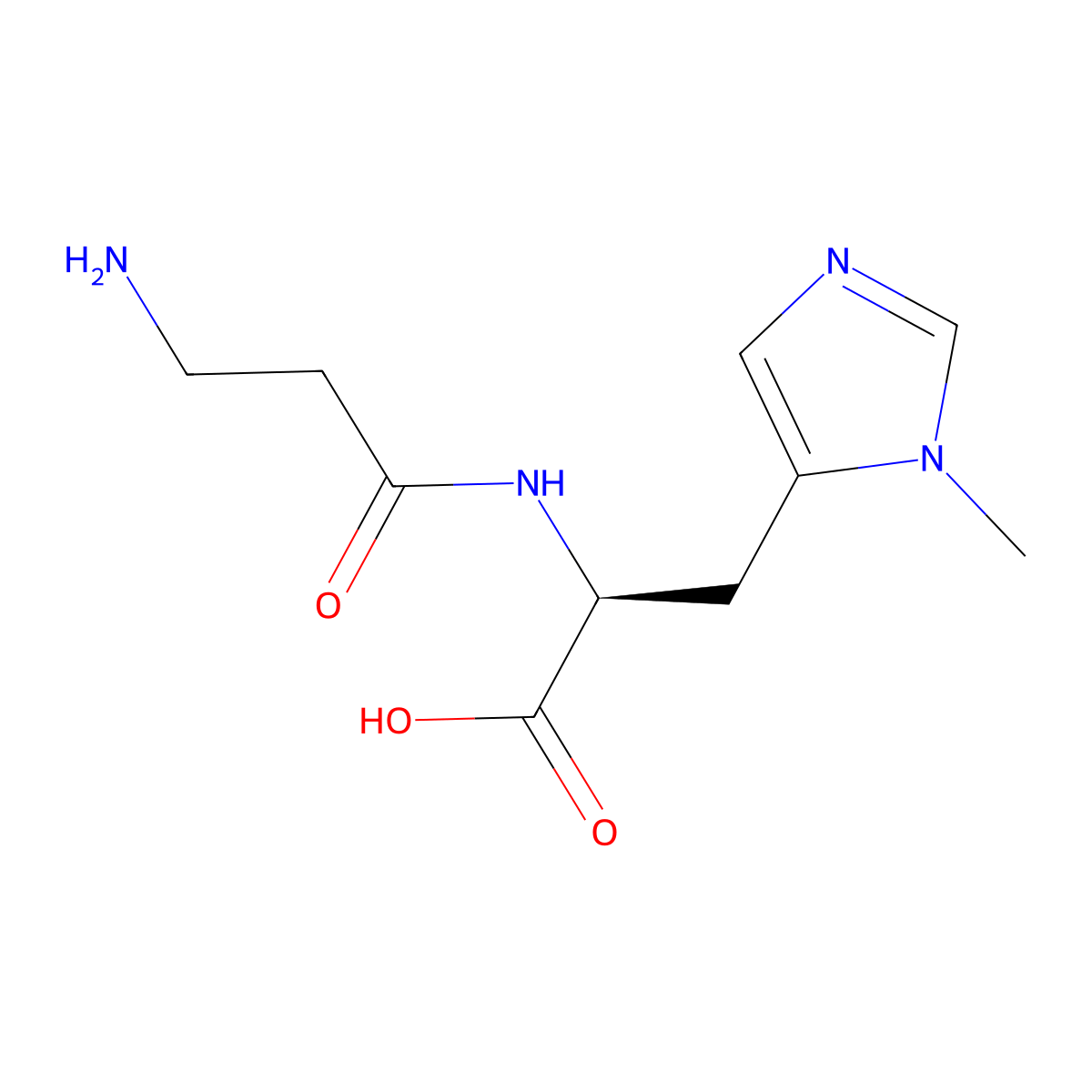 Anserine molecular structure, CAS 584-85-0