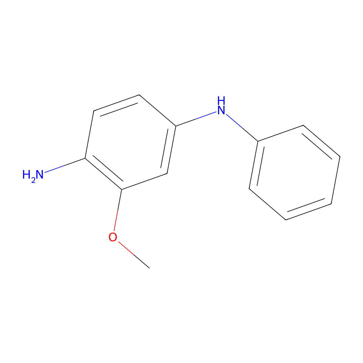 2-Methoxy-N4-phenyl-1,4-phenylenediamine molecular structure, CAS 5840-10-8