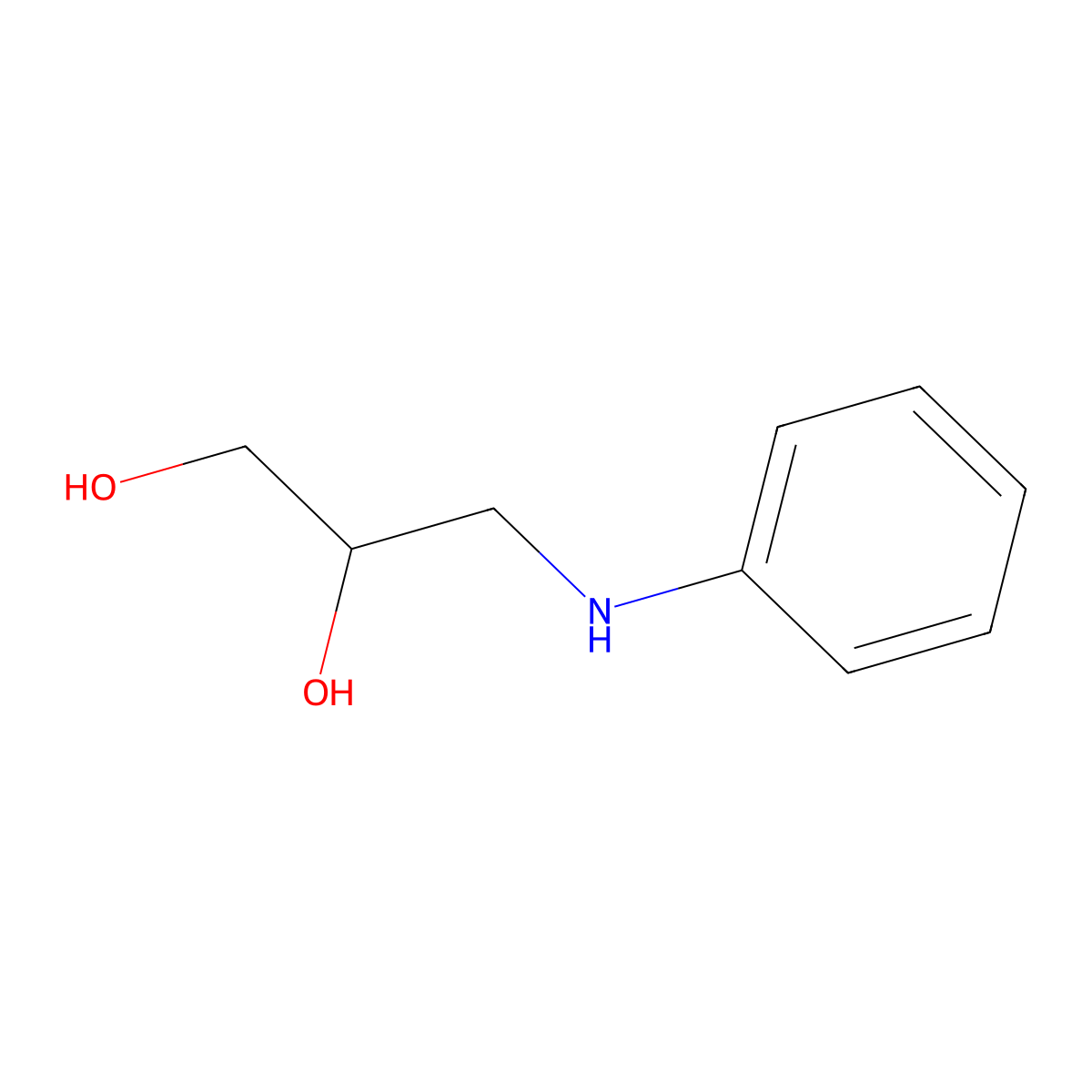 3-(N-Phenylamino)-1,2-propanediol molecular structure, CAS 5840-15-3